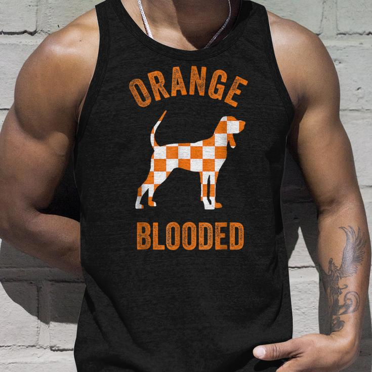 Orange Blooded Tennessee Hound Native Home Tn Rocky Top Tank Top Gifts for Him