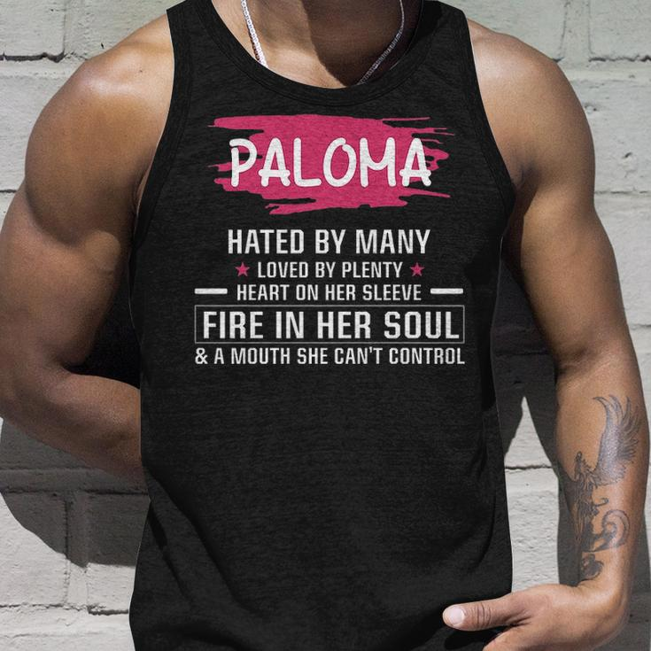 Paloma Name Gift Paloma Hated By Many Loved By Plenty Heart Her Sleeve V2 Unisex Tank Top Gifts for Him