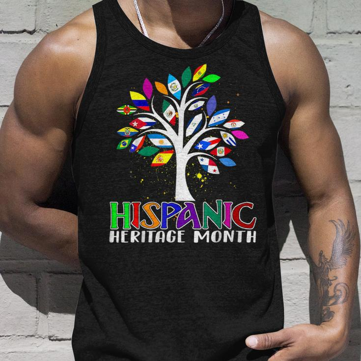 Hispanic Heritage Month Latino Tree Flags All Countries Tank Top Gifts for Him