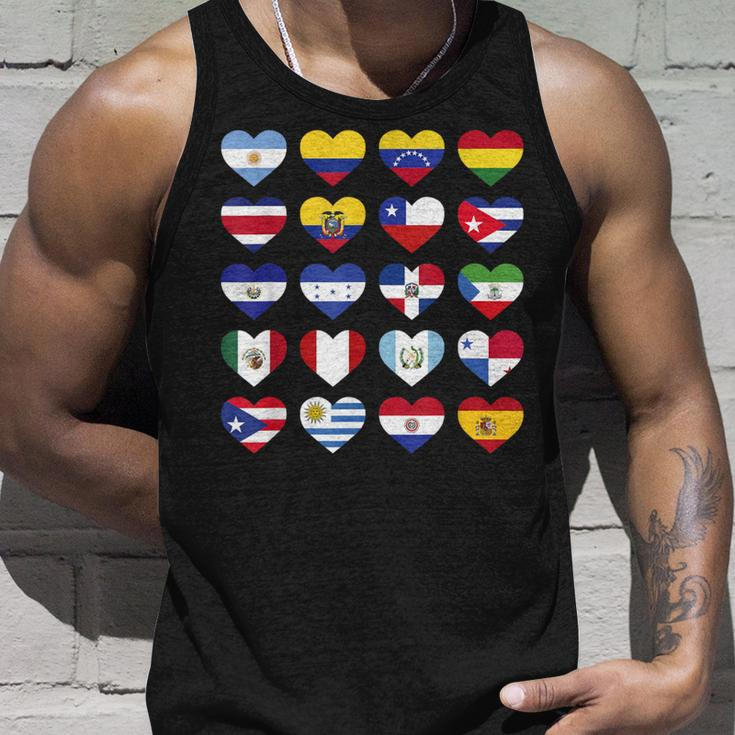Hispanic Heritage Month Spanish-Speaking Countries Flags Tank Top Gifts for Him