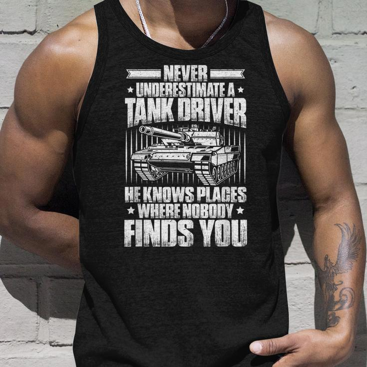 Panzer Tanker Never Underestimate A Tank Driver Unisex Tank Top Gifts for Him
