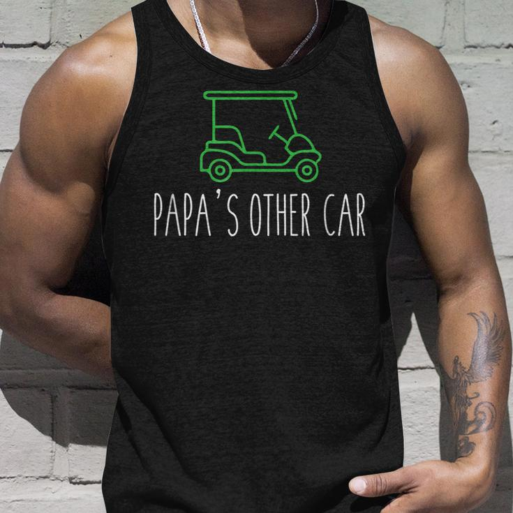 Mens Papa Grandpa Dad Golfing Fathers Day Golf Cart Tank Top Gifts for Him