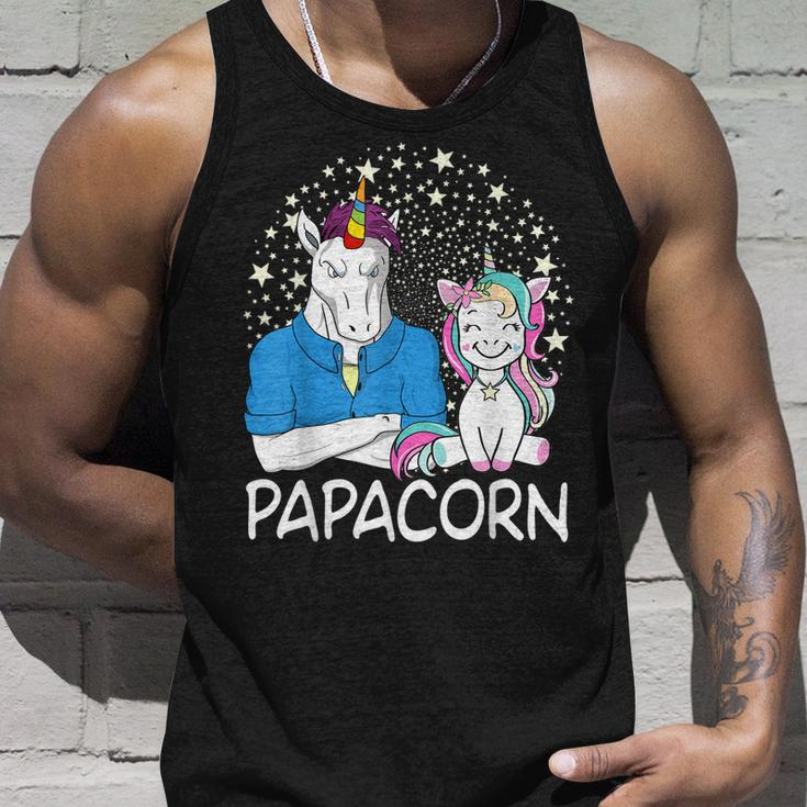 Papacorn Unicorn Dad And Baby Daddy Fathers Day Tank Top Gifts for Him