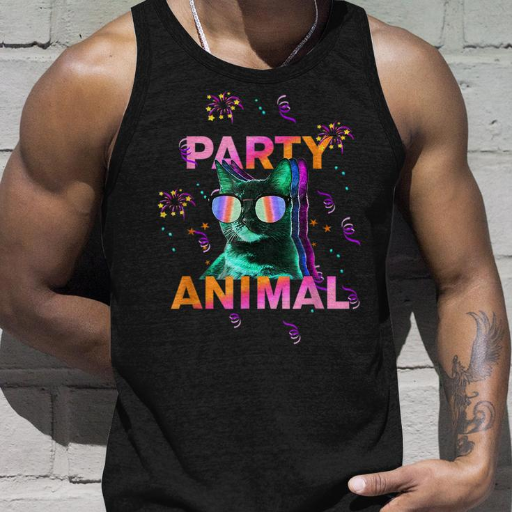 Party Cat Lover Party Animal Cool Cat Pet Lover Tank Top Gifts for Him
