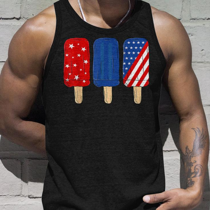 Patriotic 4Th Of July Popsicles Usa America Flag Summer Unisex Tank Top Gifts for Him