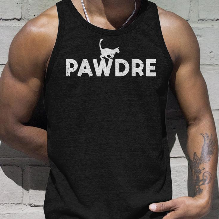 Pawdre Cat Dad Cute Fur Papa Fathers Day Pet Paw Daddy Tank Top Gifts for Him