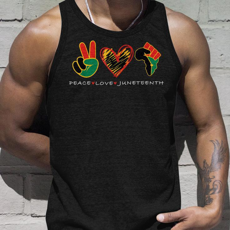 Peace Love Junenth Pride Black Remembering My Ancestors Unisex Tank Top Gifts for Him