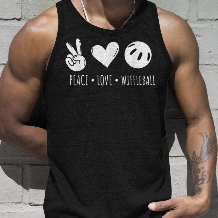 Peace Love Wiffleball Player Wiffleball Champion Unisex Tank Top Gifts for Him