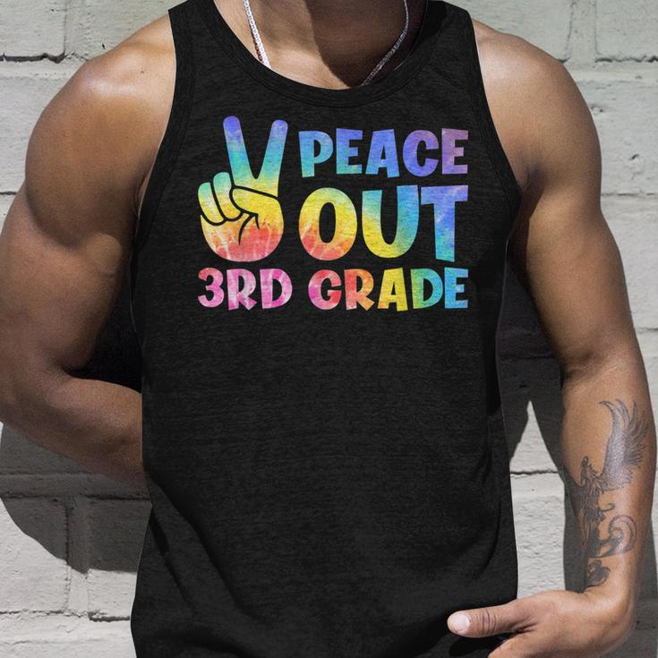Peace Out 3Rd Grade Graduate Tie Dye Last Day Of School Unisex Tank Top Gifts for Him