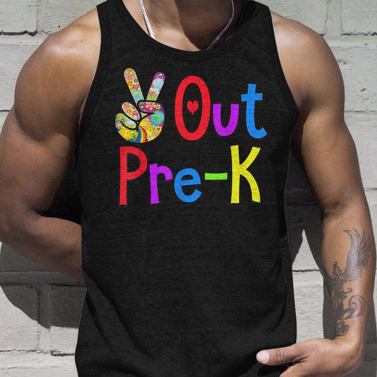Peace Out Pre K Last Day Of School Prek Graduate Unisex Tank Top Gifts for Him