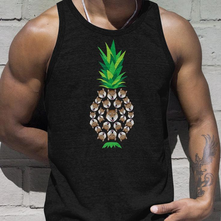 Pineapple Shiba Inu Fun Dog Owner Cute Funny Pet Unisex Tank Top Gifts for Him