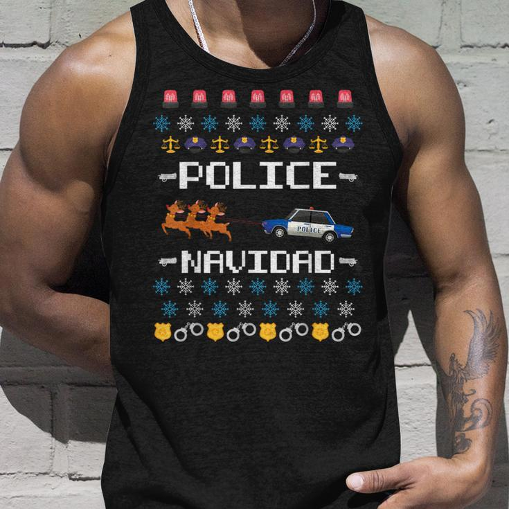 Police Navidad Ugly Christmas Sweater Policeman X-Mas Tank Top Gifts for Him