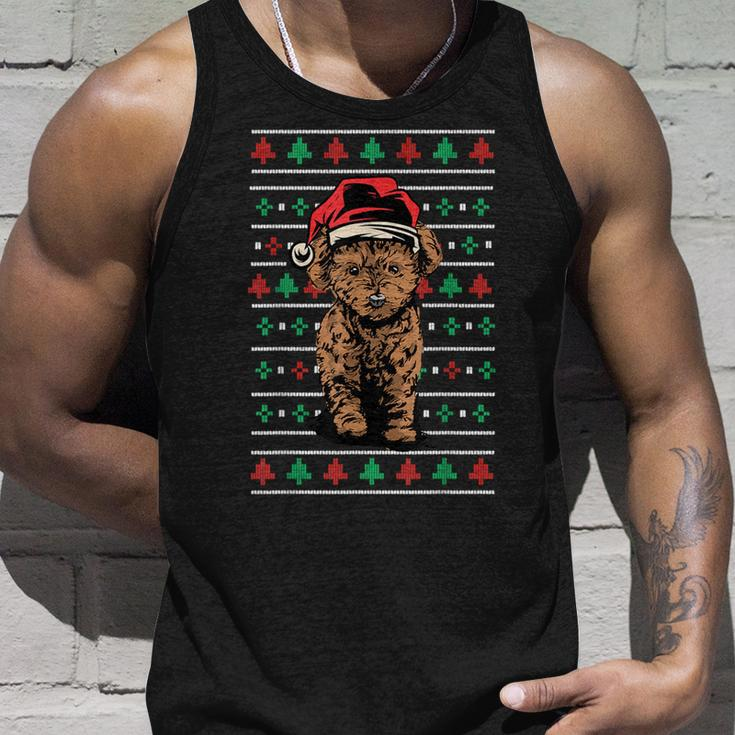 Poodle Ugly Christmas Sweater Tank Top Gifts for Him