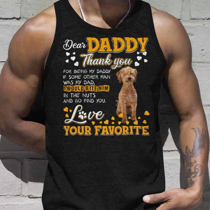 Poodles Crossbreed Dear Daddy Thank You For Being My Daddy Poodle Dog Unisex Tank Top Gifts for Him