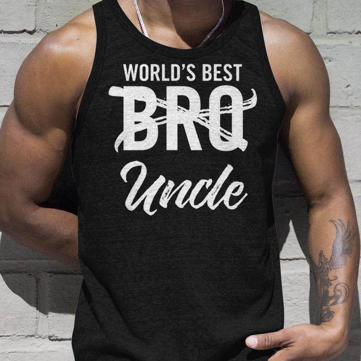 Pregnancy Announcement Uncle - Worlds Best Bro Uncle Unisex Tank Top Gifts for Him