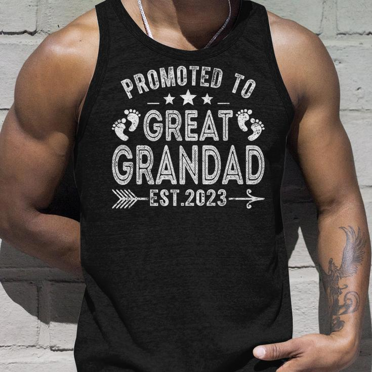 Promoted To Great Grandad Est2023 Vintage New Dad For Dad Tank Top Gifts for Him