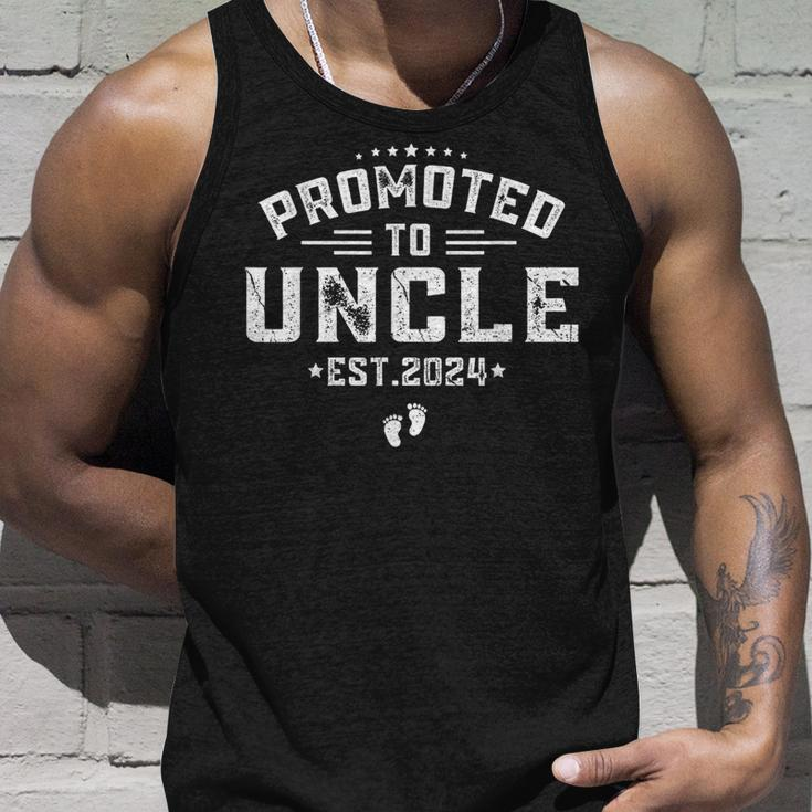 Promoted To Uncle 2024 Present For First Time New Uncle Tank Top Gifts for Him