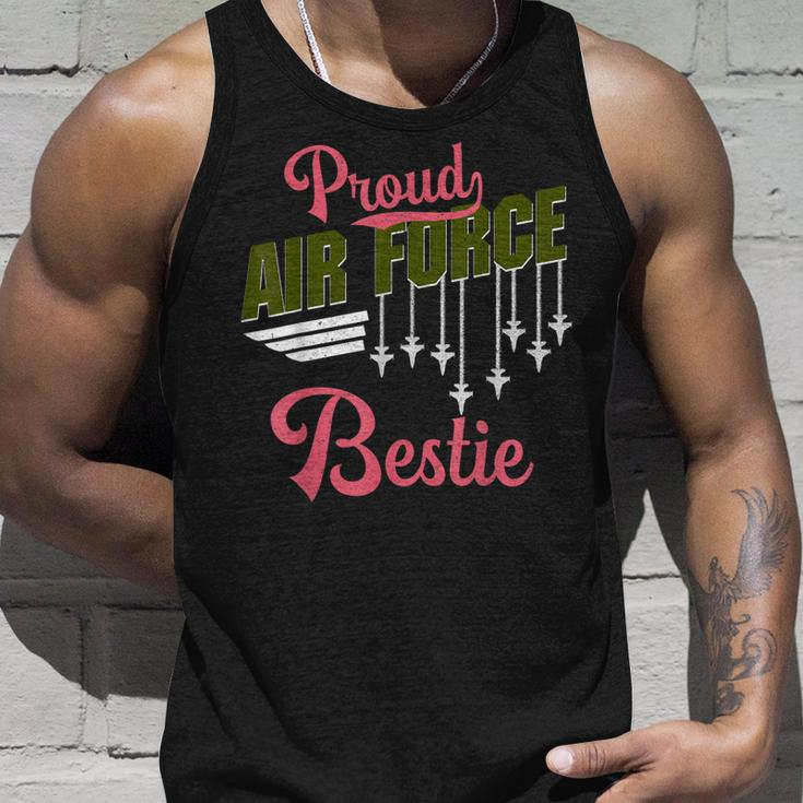 Proud Air Force Bestie Best Friend Pride Military Family Unisex Tank Top Gifts for Him