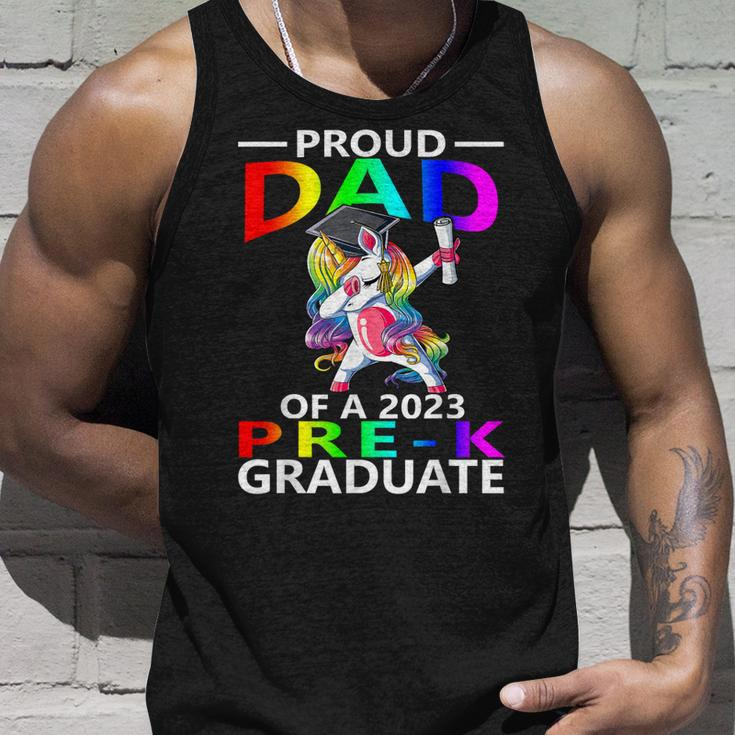 Proud Dad Of A Class Of 2023 Prek Graduate Unicorn Unisex Tank Top Gifts for Him