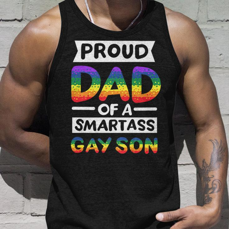 Proud Dad Of A Smartass Gay Son Lgbt Pride Month Men Tank Top Gifts for Him