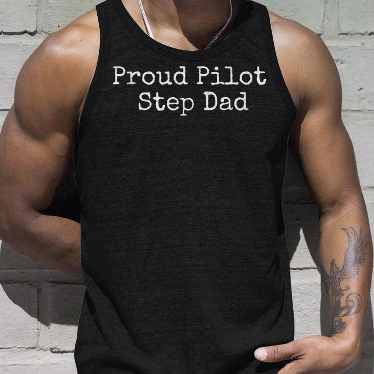 Proud Pilot Step Dad Unisex Tank Top Gifts for Him