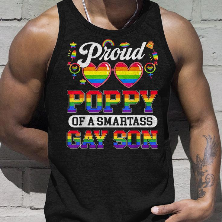 Proud Poppy Of A Smartass Gay Son Lgbt Gay Pride Month Unisex Tank Top Gifts for Him