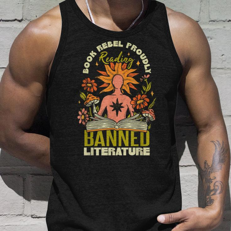 Proudly Reading Banned Literature Banned Books Tank Top Gifts for Him