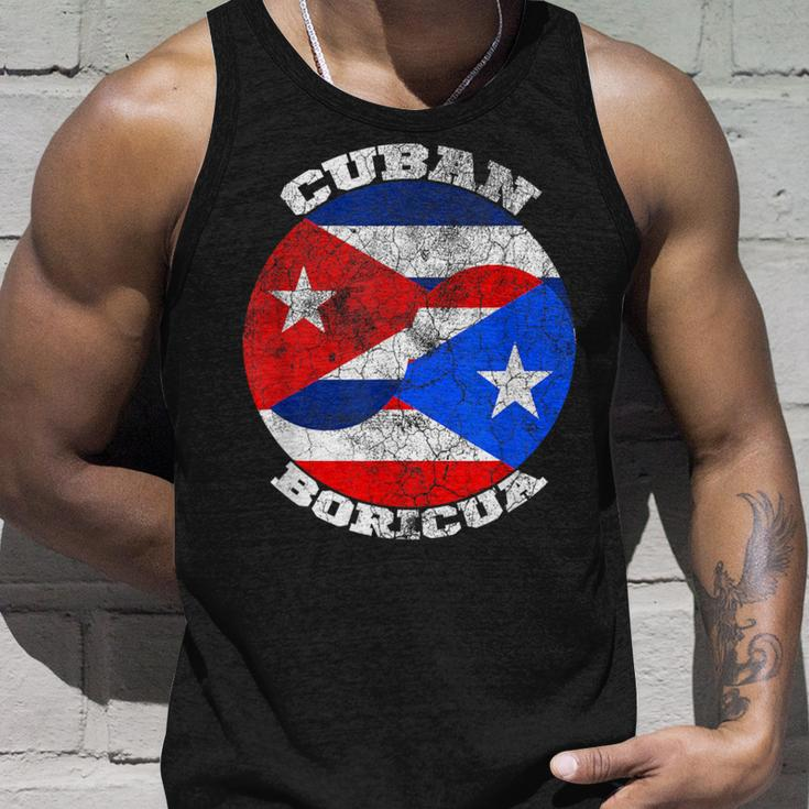 Puerto Rico And Cuba Flag Half Boricua Half Cuban Tank Top Gifts for Him