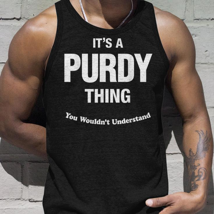 Purdy Thing Last Name Surname Last Name Tank Top Gifts for Him