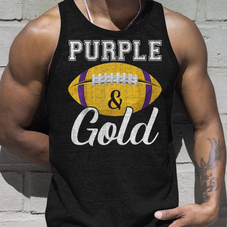 Purple And Gold Game Day Group Purple And Gold Vibes Tank Top Gifts for Him