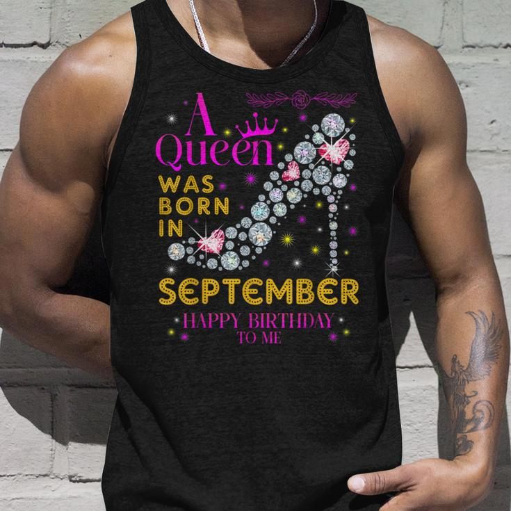 A Queen Was Born In September- Happy Birthday To Me Tank Top Gifts for Him
