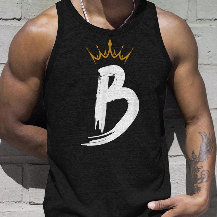 Queen King Letter B Favorite Letter With Crown Alphabet Tank Top Gifts for Him