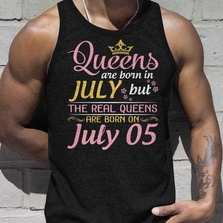 Queens Are Born In July The Real Queens Are Born On July 05 Unisex Tank Top Gifts for Him