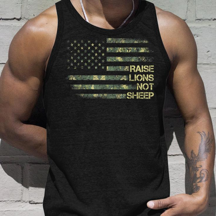 Raise Lions Not Sheep American Patriot Patriotic 4Th July Unisex Tank Top Gifts for Him