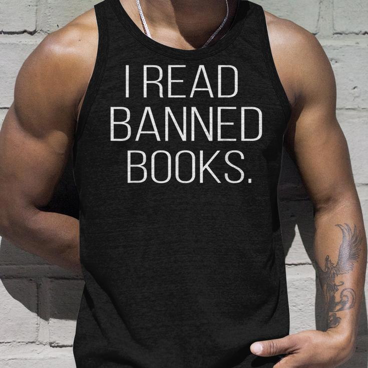 Reading Librarian Reader I Read Banned Books Unisex Tank Top Gifts for Him