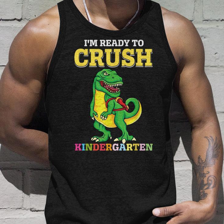 Ready To Crush Kindergarten 2036 Dinosaur Back To School Boy Tank Top Gifts for Him