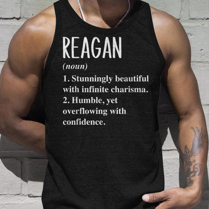 Reagan First Name Definition Personalized Gift Idea Unisex Tank Top Gifts for Him