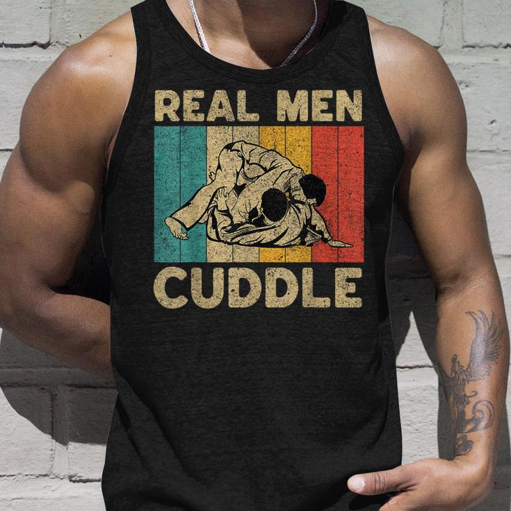 Real Men Cuddle Funny Vintage Bjj Brazilian Jiu Jitsu Unisex Tank Top Gifts for Him