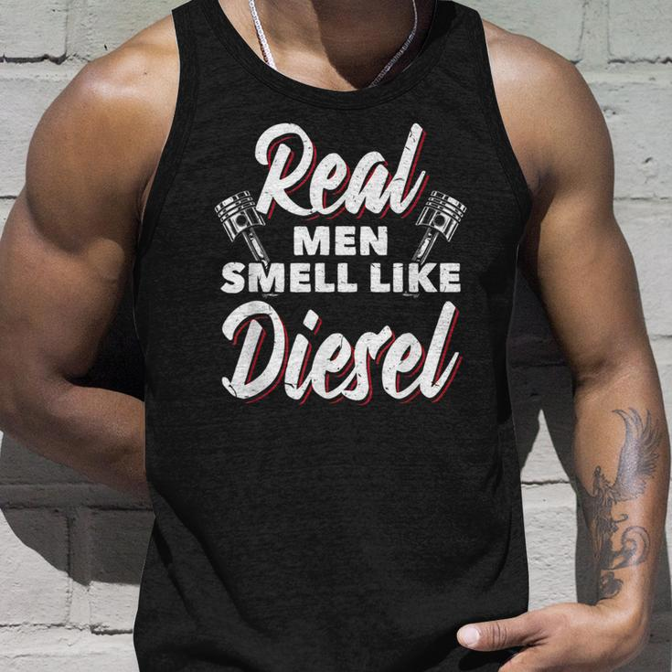 Real Men Smell Like Diesel Garage Car Repair Workshop Unisex Tank Top Gifts for Him