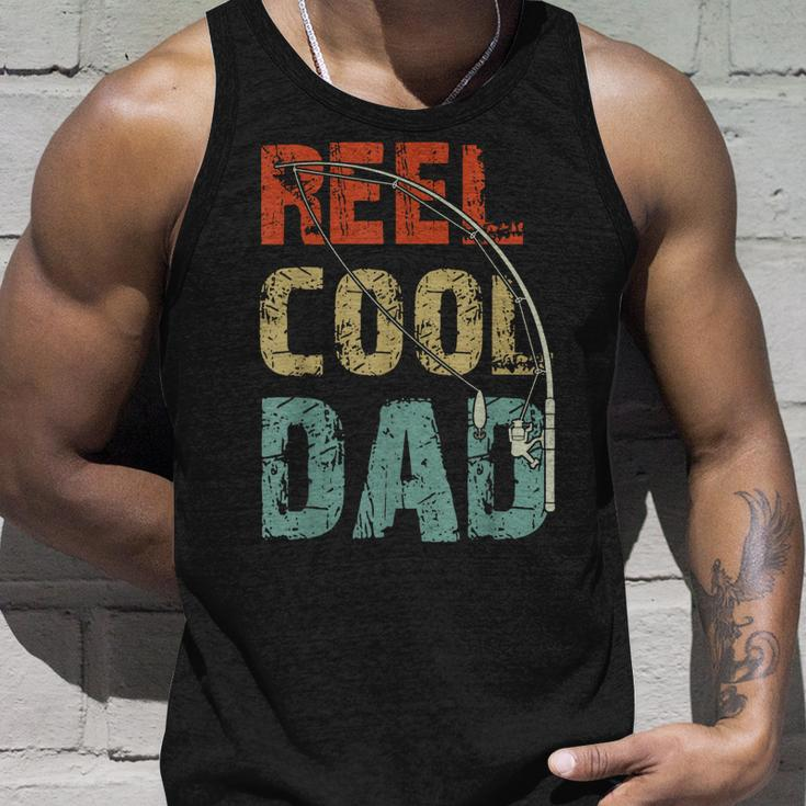 Reel Cool Dad Funny Fishing Fathers Day Fisherman Daddy Unisex Tank Top Gifts for Him