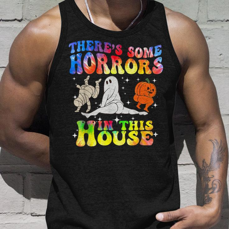 There's Some Horrors In This House Halloween Spooky Season Tank Top Gifts for Him