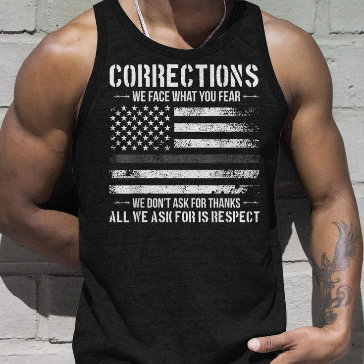 Respect Correctional Officer Proud Corrections Officer Unisex Tank Top Gifts for Him