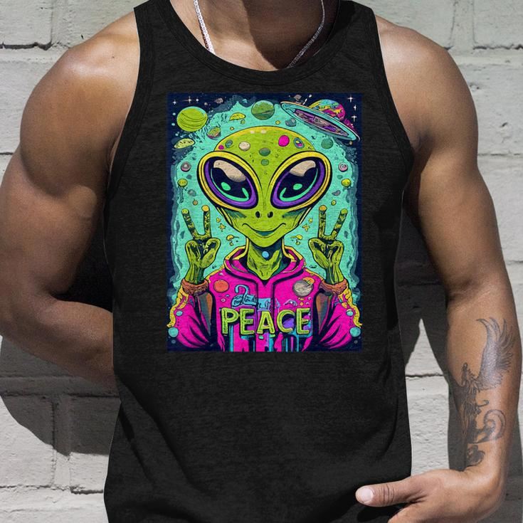 Retro Alien Lover Ufo Abduction Team Alien Tank Top Gifts for Him