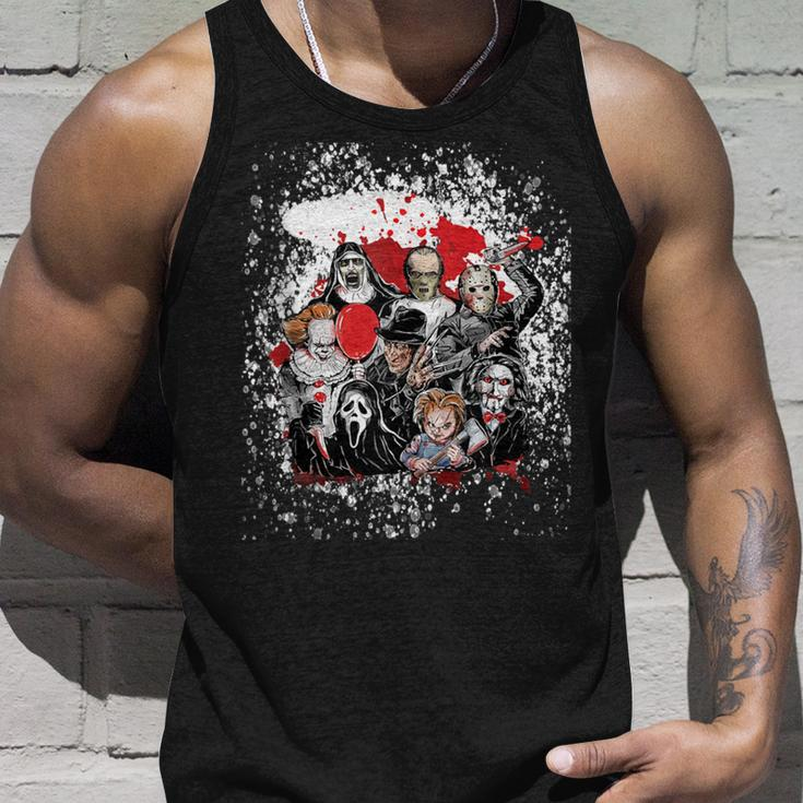 Retro Bleached Blood Halloween Legends Of Horror Killers Tank Top Gifts for Him