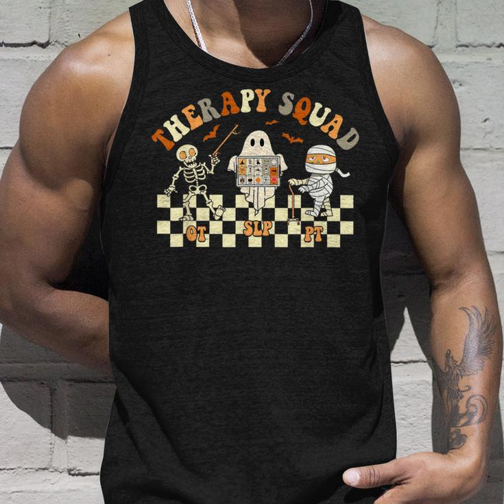 Retro Therapy Squad Slp Ot Pt Team Halloween Speech Physical Tank Top Gifts for Him