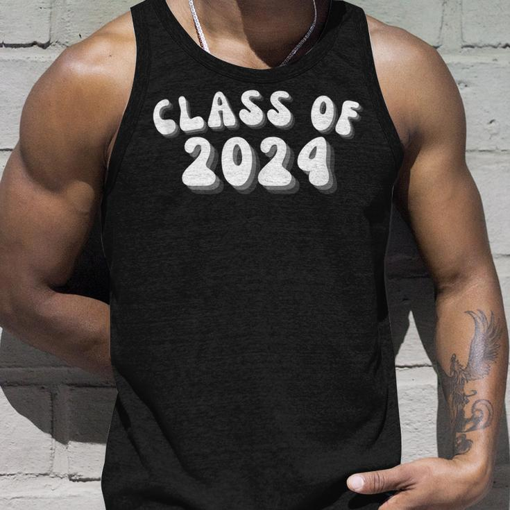 Retro Senior 2024 Class Of 2024 Graduation High School Grad Unisex Tank Top Gifts for Him