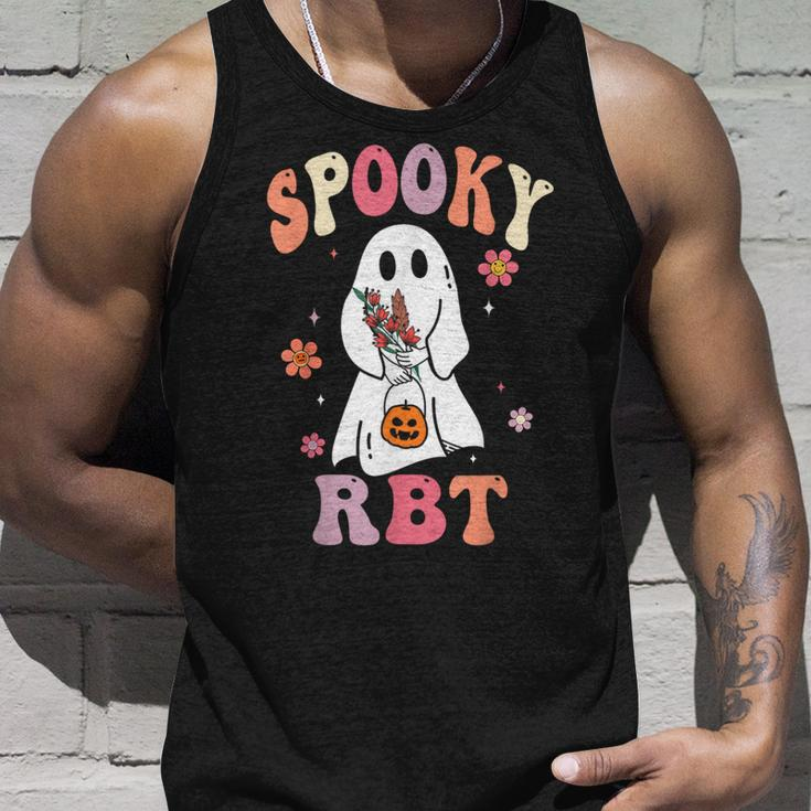 Retro Spooky Rbt Behavior Technician Halloween Rbt Therapist Tank Top Gifts for Him