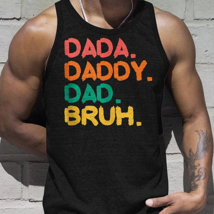 Retro Vintage Dada Daddy Dad Bruh Funny Fathers Day 2023 Unisex Tank Top Gifts for Him