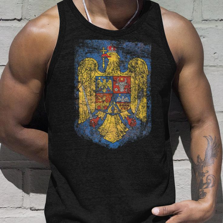 Romanian Pride Coat - Of Arms Of Romania Heritage Celtic Unisex Tank Top Gifts for Him