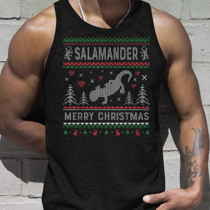 Salamander Ugly Christmas Sweater Style Tank Top Gifts for Him